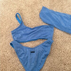 Triangl Swimwear Shimmering Blue Bikini Set